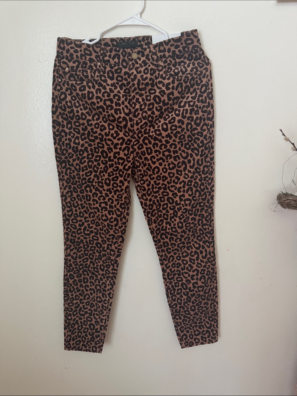 Ann Taylor Petite Leopard Print Corduroy Skirt in Brown and Black